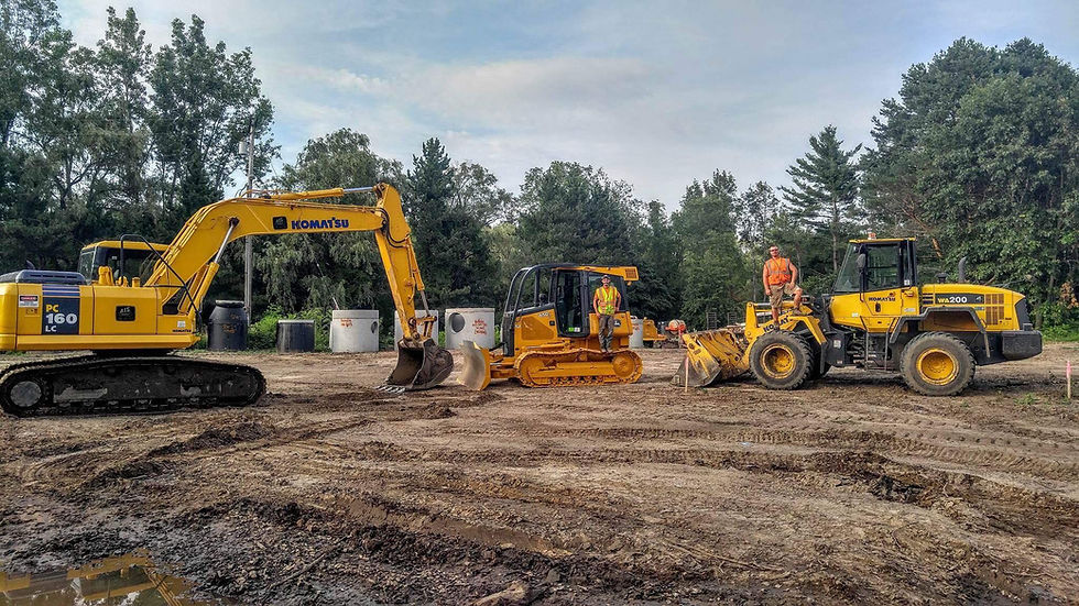 Site construction work by In Depth Excavation